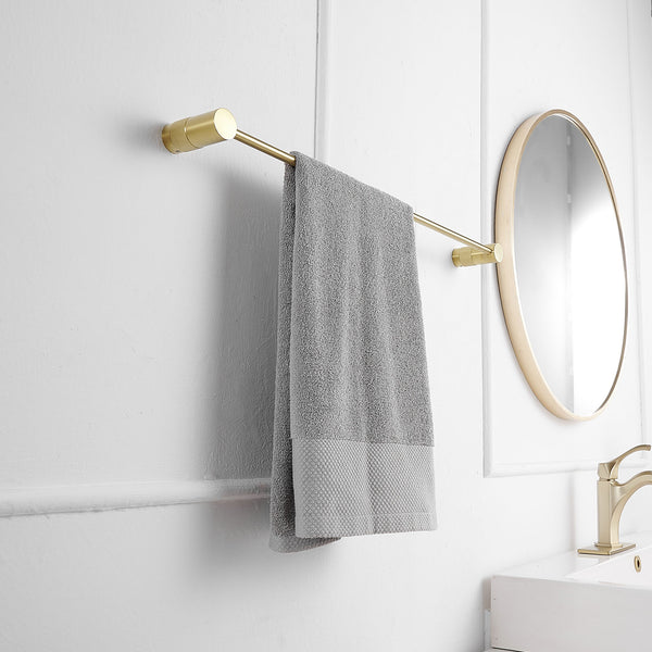 Bathroom Hardware Set 4-Piece Bath Hardware Set with Towel Bar, Robe Hook, Toilet Paper Holder in Brushed Gold